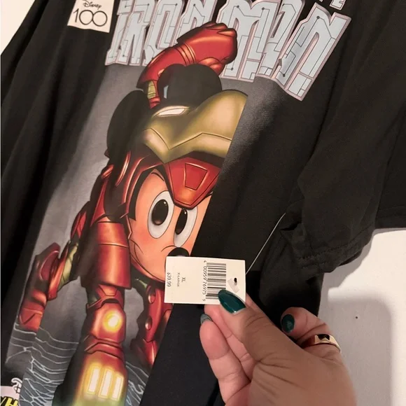 Disney Marvel Black Iron Man Graphic Tee - Picture 3 of 3